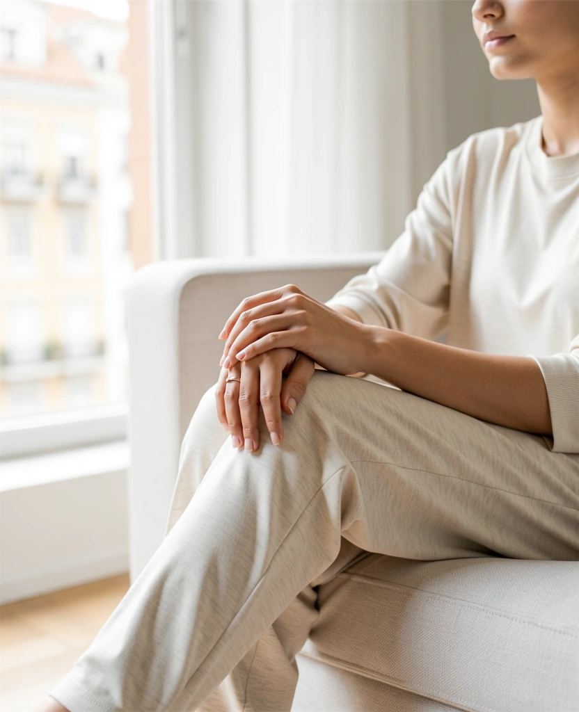 Persona disfrutando de un momento de descanso auditivo en un entorno tranquilo